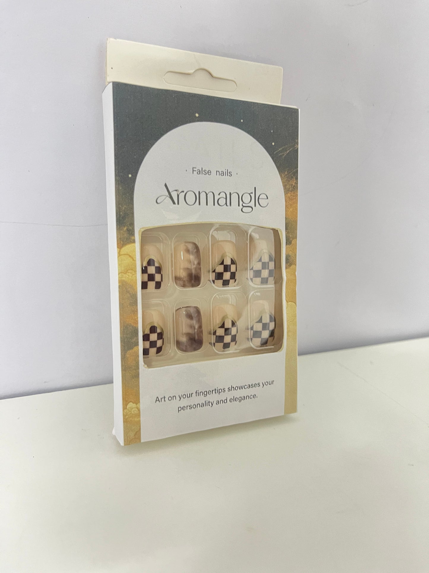 Aromangle Easy-Apply False Nails (Short-Medium Square-Oval)
