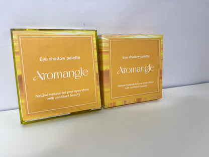Aromangle 9-Color Yellow-Gold Eyeshadow Palette (Matte/Shimmer/Glitter)