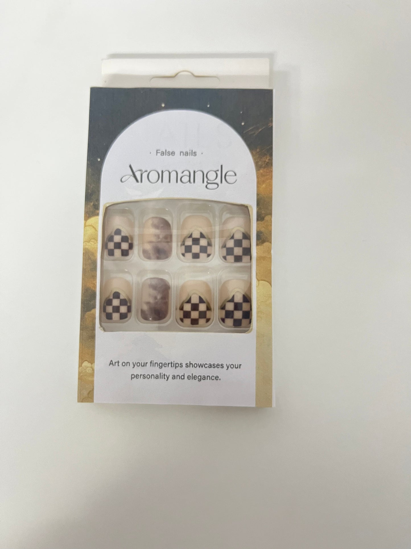 Aromangle Easy-Apply False Nails (Short-Medium Square-Oval)