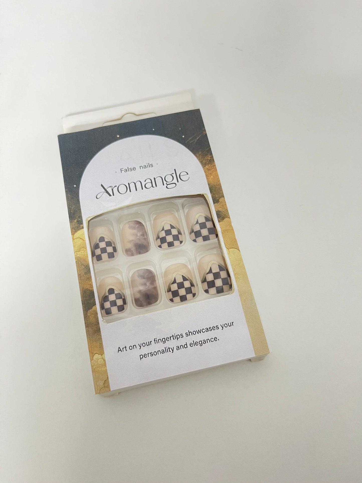 Aromangle Easy-Apply False Nails (Short-Medium Square-Oval)
