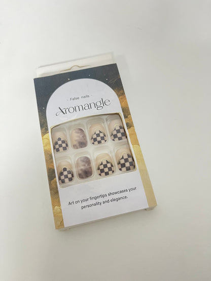 Aromangle Easy-Apply False Nails (Short-Medium Square-Oval)