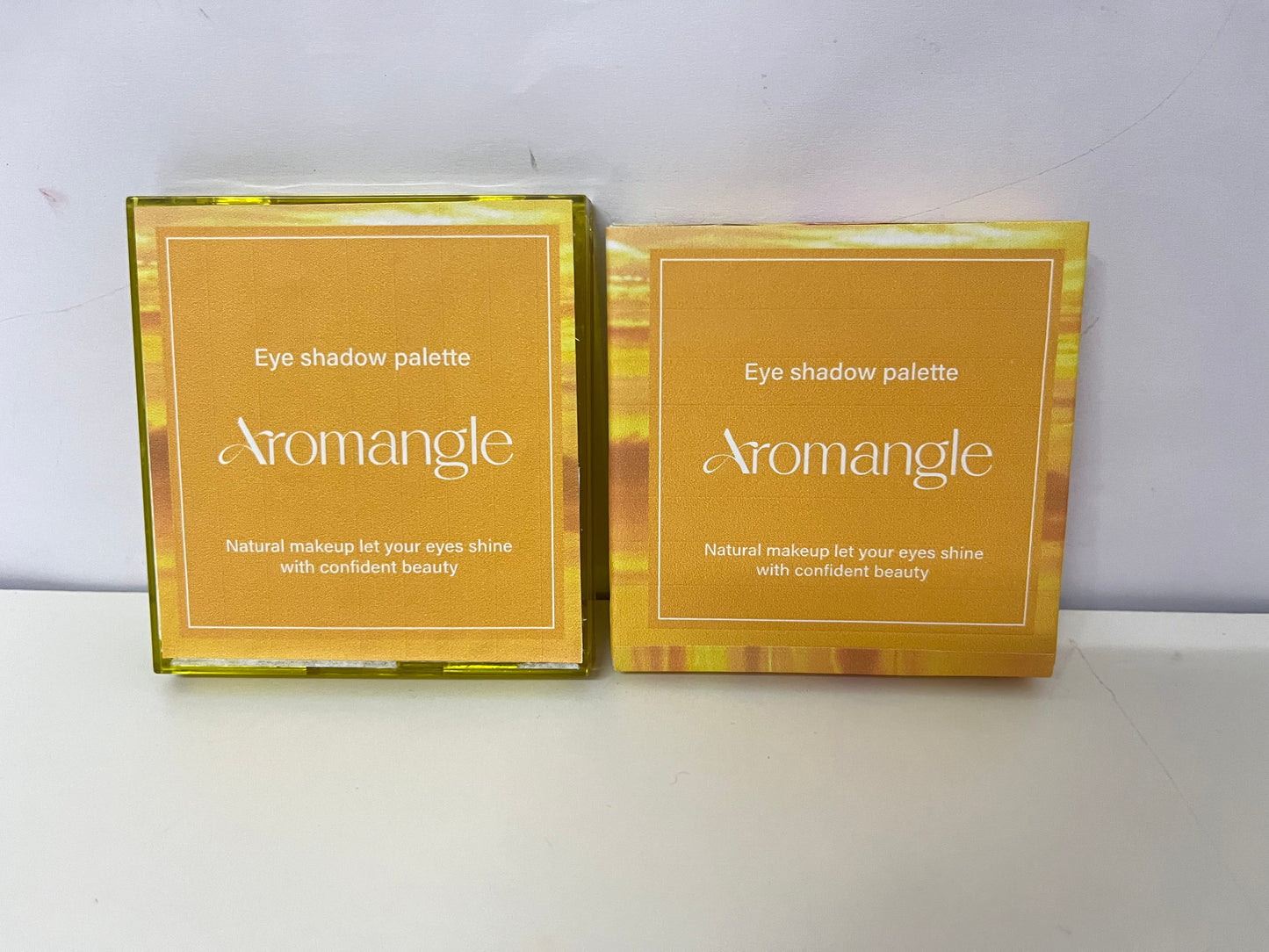 Aromangle 9-Color Yellow-Gold Eyeshadow Palette (Matte/Shimmer/Glitter)