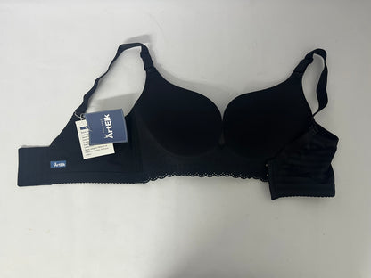 ArtElk Women's Striped Wireless Cotton Bra with Lightly-Lined Cups