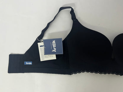 ArtElk Women's Striped Wireless Cotton Bra with Lightly-Lined Cups