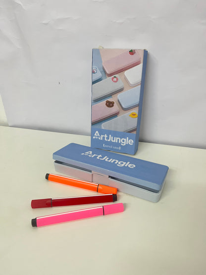 ArtJungle Boxes for pens — Matte Metal Stationery Organizer (Magnetic Closure)