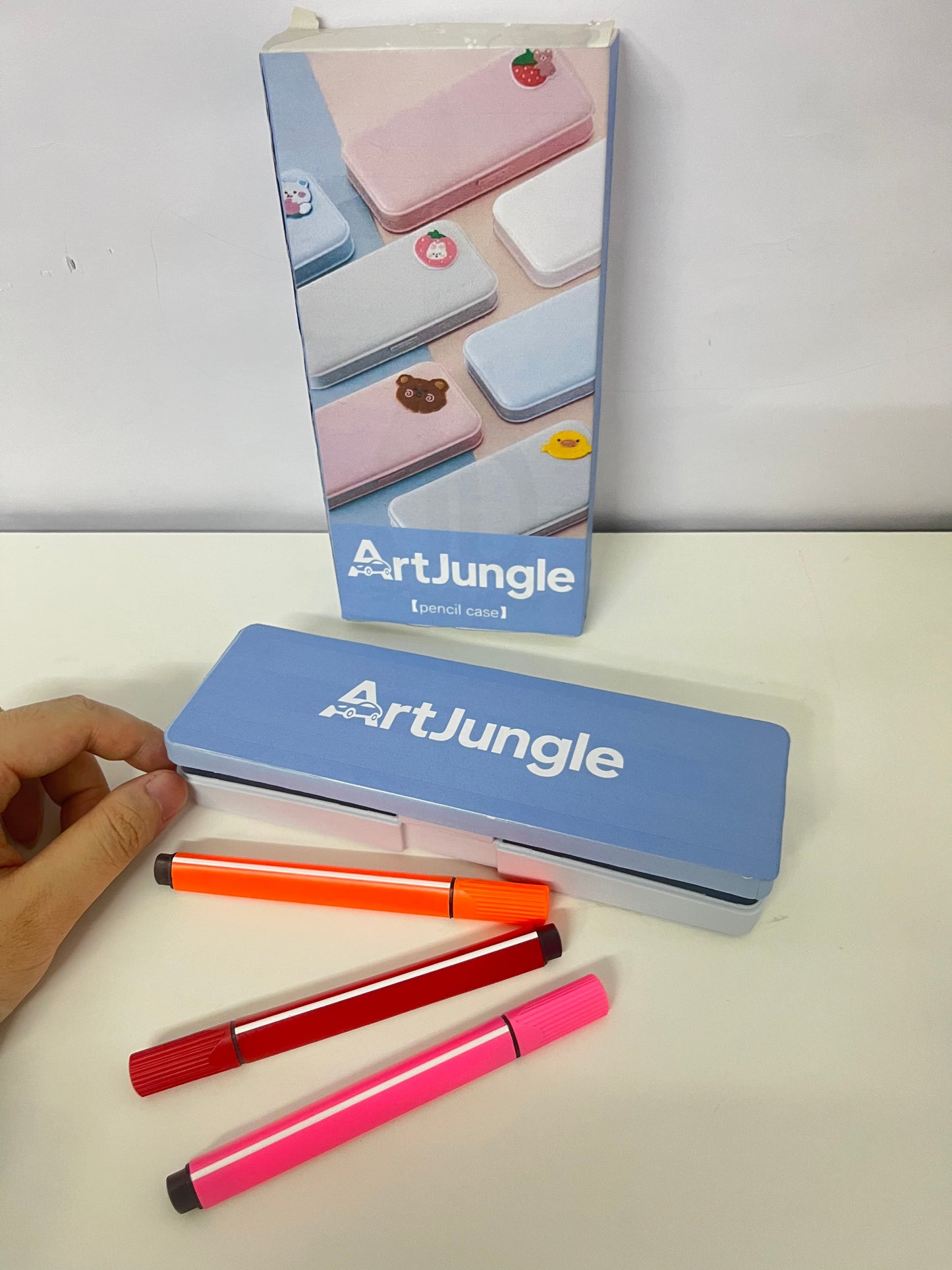 ArtJungle Boxes for pens — Matte Metal Stationery Organizer (Magnetic Closure)