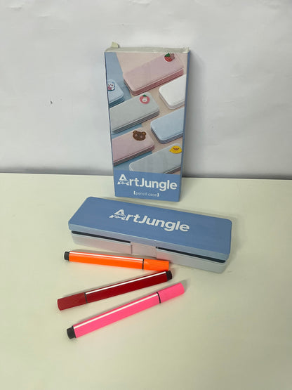 ArtJungle Boxes for pens — Matte Metal Stationery Organizer (Magnetic Closure)