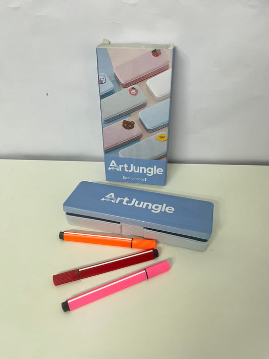 ArtJungle Boxes for pens — Matte Metal Stationery Organizer (Magnetic Closure)