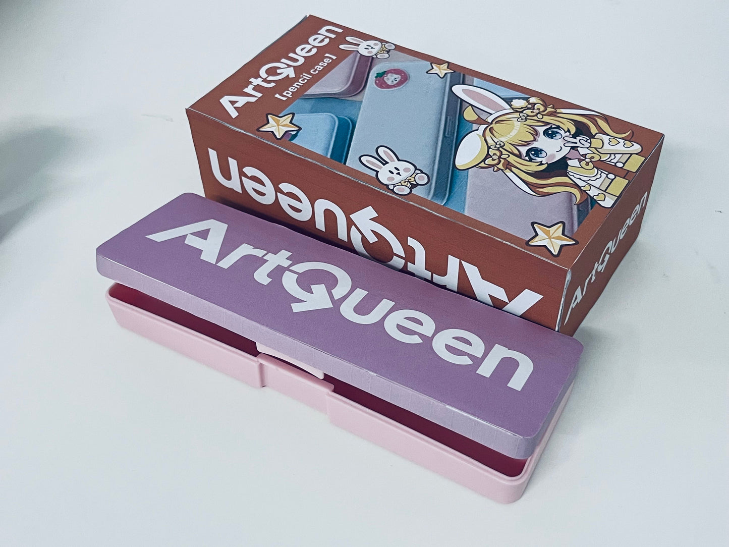 ArtQueen Cute Anime Double-Color Pencil Case A Girlish Stationery Storage Essential