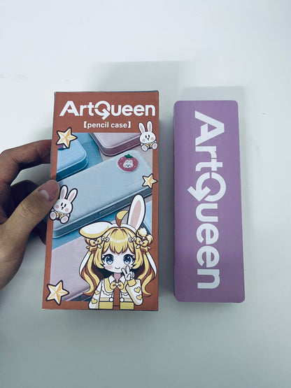 ArtQueen Cute Anime Double-Color Pencil Case A Girlish Stationery Storage Essential