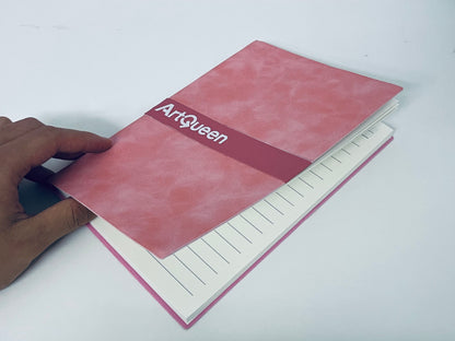 ArtQueen Soft Pink Texture Notebook A Textured Writing & Storage Essential