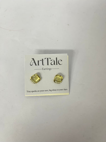 ArtTale Ear studs Geometric Diamond-Embedded Earrings - Delicate Sparks on Ears, Shining Focus in Daily Life