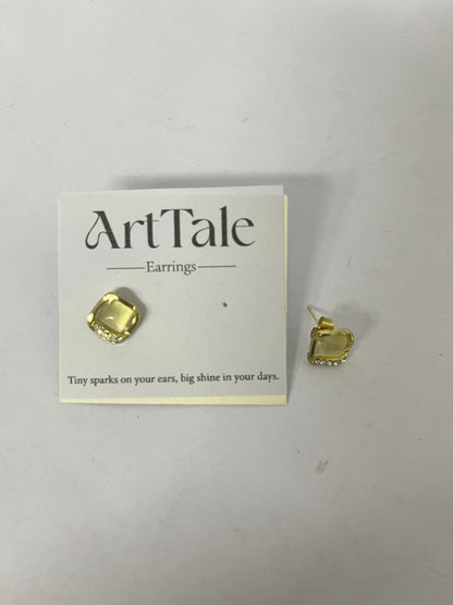 ArtTale Ear studs Geometric Diamond-Embedded Earrings - Delicate Sparks on Ears, Shining Focus in Daily Life