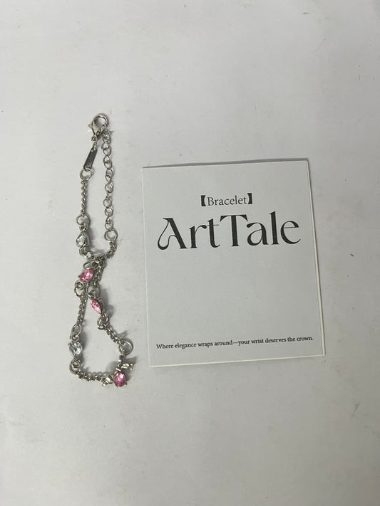 ArtTale Pink Diamond Silver Bracelets - Elegant Coronation on Wrist, Exquisite Symbol in Daily Life