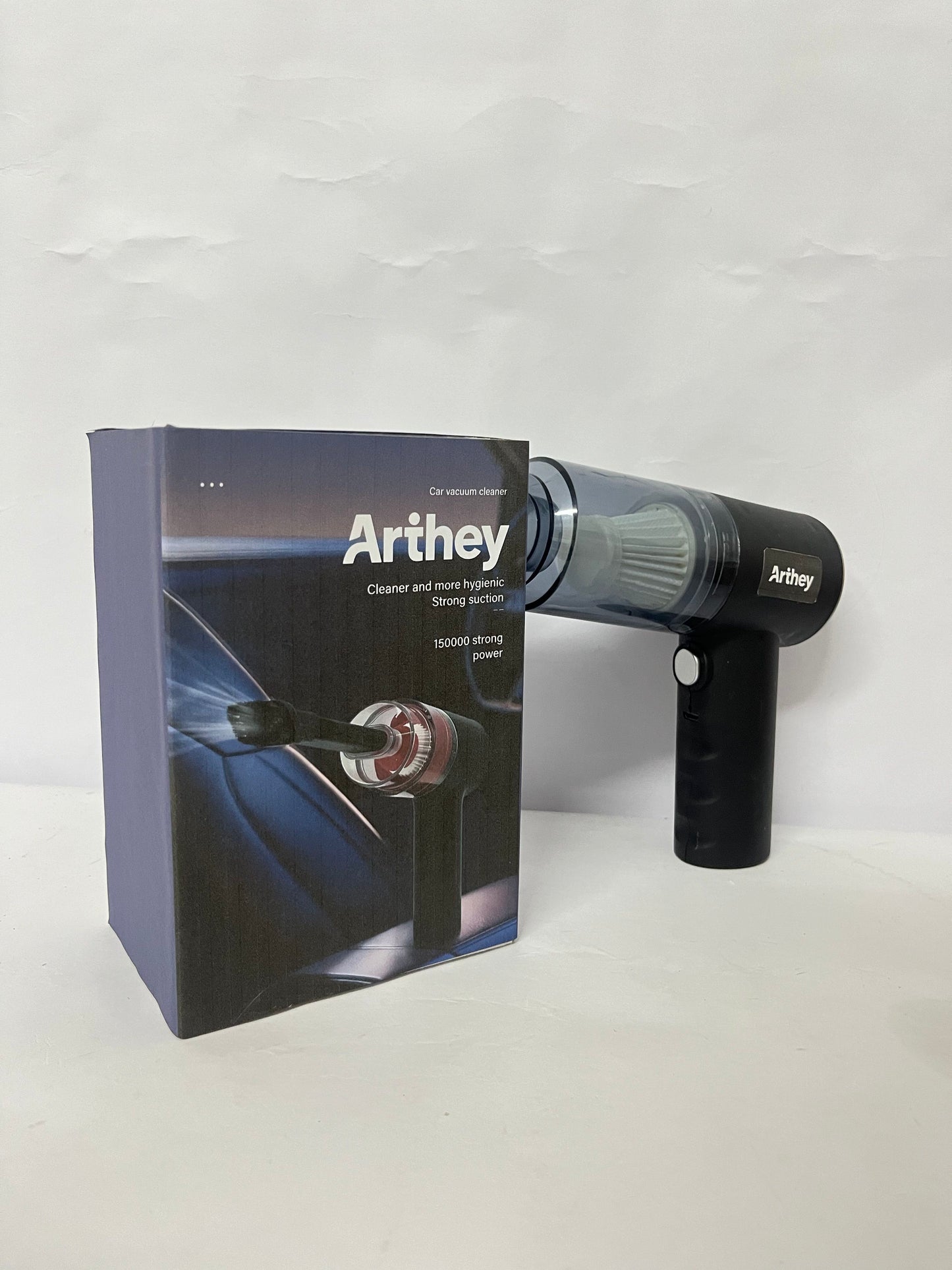 Arthey Car Vacuum Cleaner, 15000Pa Strong Suction, Wireless Portable Handheld Vacuum for Car Interior, Efficient Cleaning for Dust, Debris, Pet Hair