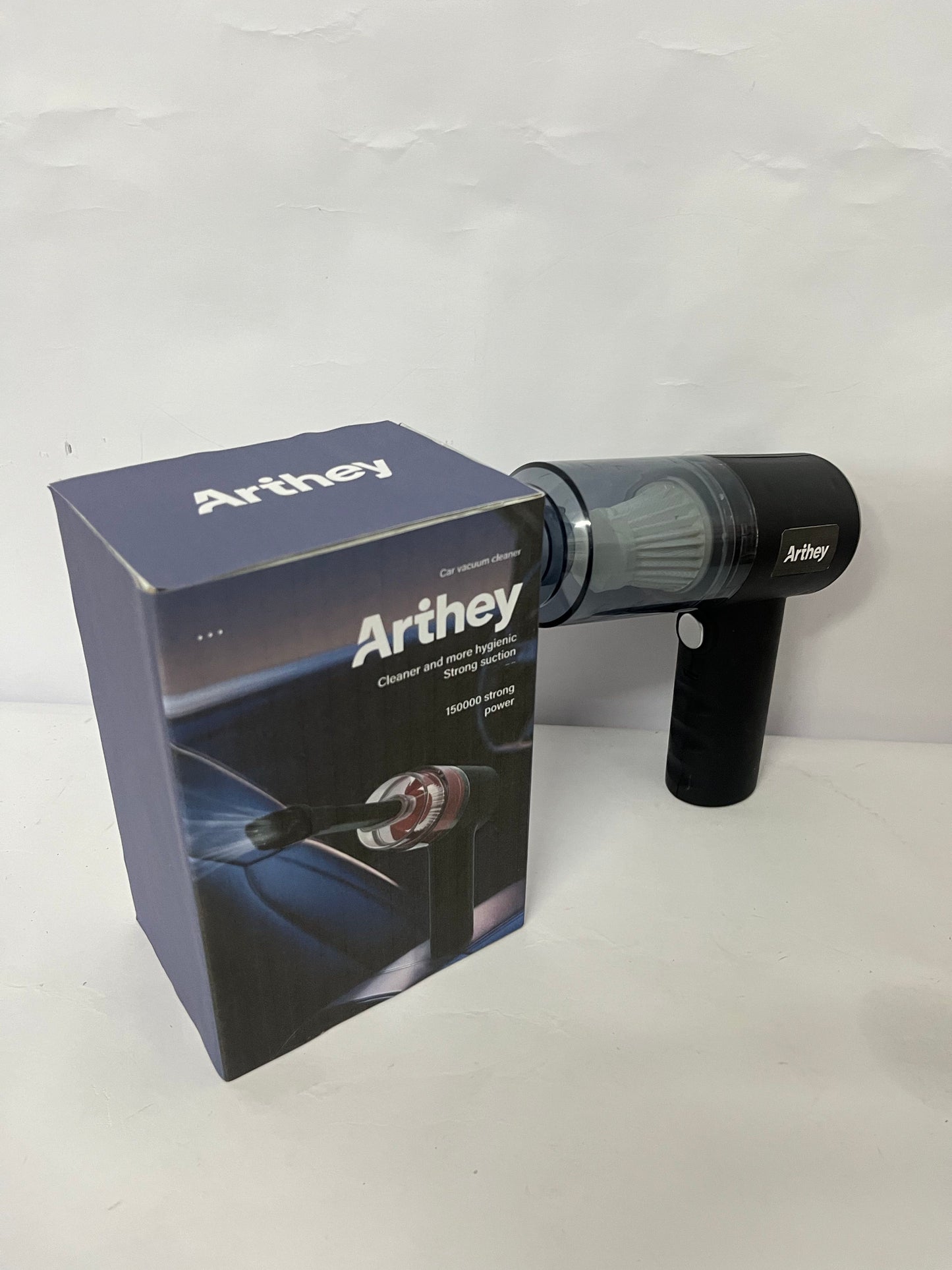 Arthey Car Vacuum Cleaner, 15000Pa Strong Suction, Wireless Portable Handheld Vacuum for Car Interior, Efficient Cleaning for Dust, Debris, Pet Hair