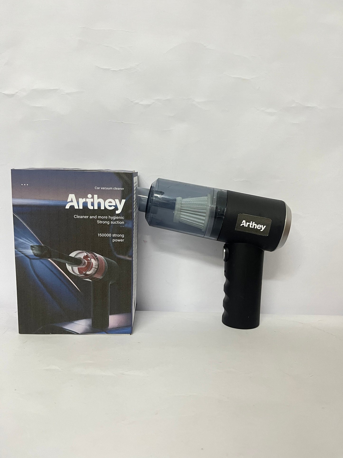 Arthey Car Vacuum Cleaner, 15000Pa Strong Suction, Wireless Portable Handheld Vacuum for Car Interior, Efficient Cleaning for Dust, Debris, Pet Hair