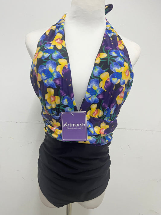 【Artmarsh Purple Floral Swimsuit】—— Bold, Flattering & Ready for Summer