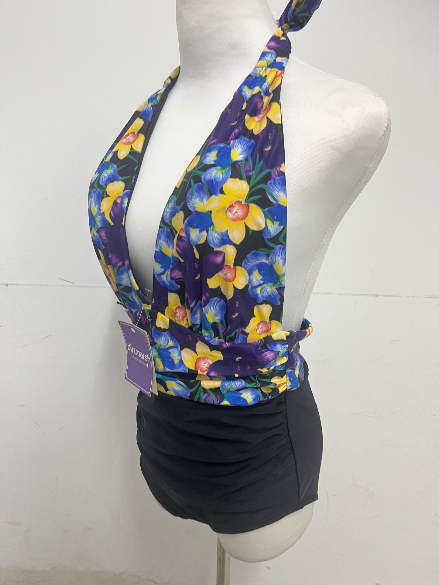 【Artmarsh Purple Floral Swimsuit】—— Bold, Flattering & Ready for Summer