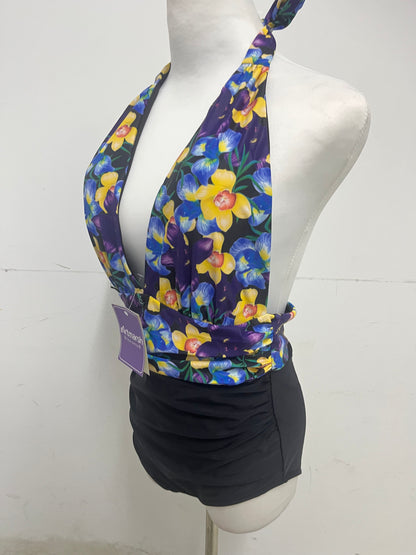 【Artmarsh Purple Floral Swimsuit】—— Bold, Flattering & Ready for Summer
