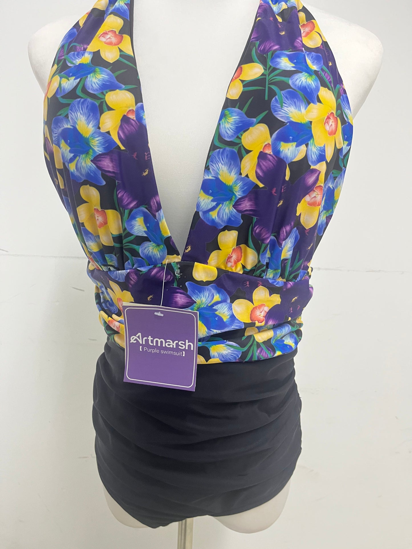 【Artmarsh Purple Floral Swimsuit】—— Bold, Flattering & Ready for Summer