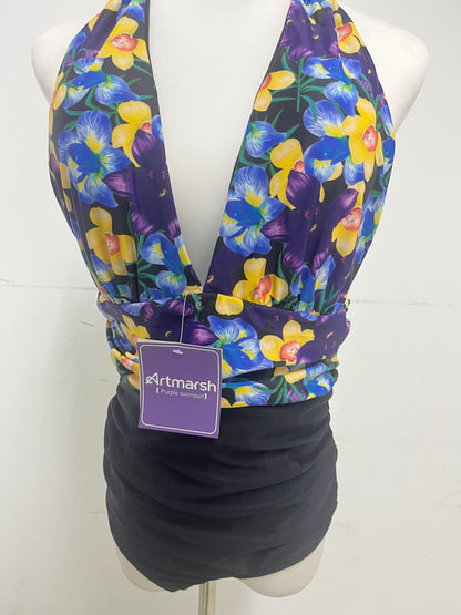 【Artmarsh Purple Floral Swimsuit】—— Bold, Flattering & Ready for Summer
