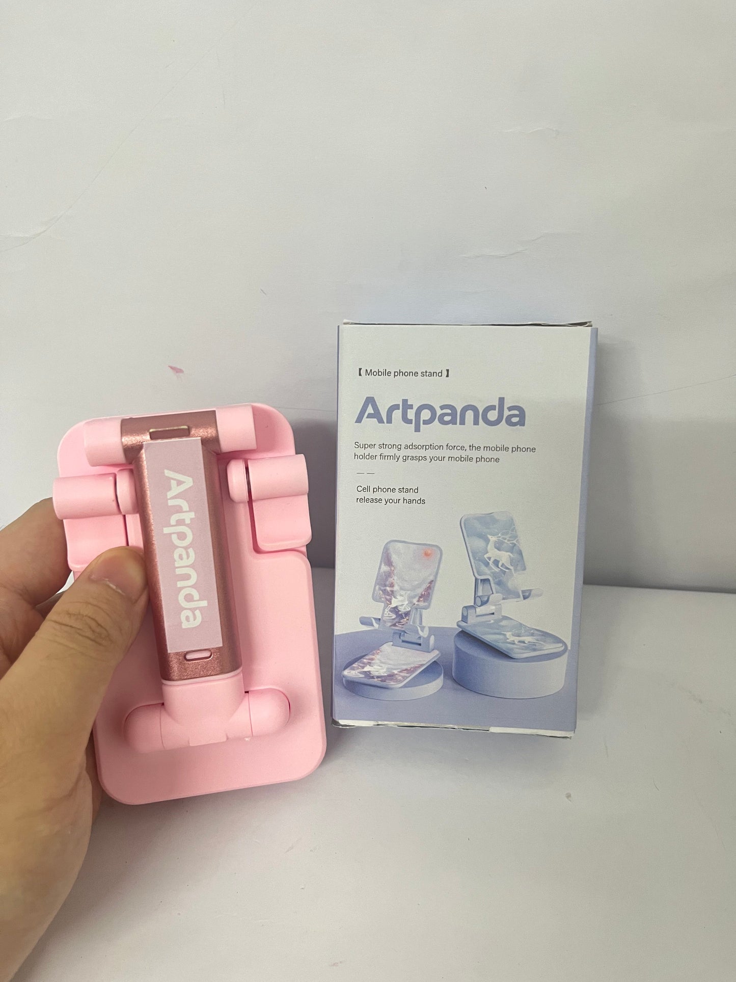 Artpanda  Mounts for smartphones Phone Holder Adjustable Phone Stand Desk Accessories, pink-style