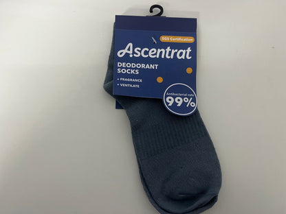 [Ascentrat Socks]-Antibacterial Deodorant Fragrance Crew Socks - 99% Antibacterial Breathable Cotton Socks
