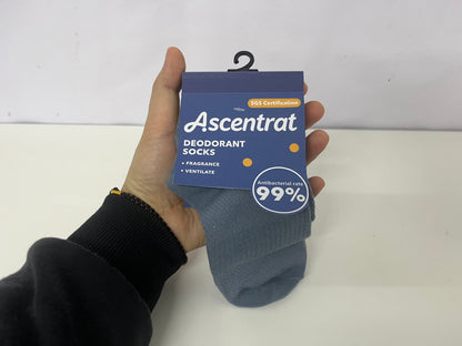 [Ascentrat Socks]-Antibacterial Deodorant Fragrance Crew Socks - 99% Antibacterial Breathable Cotton Socks