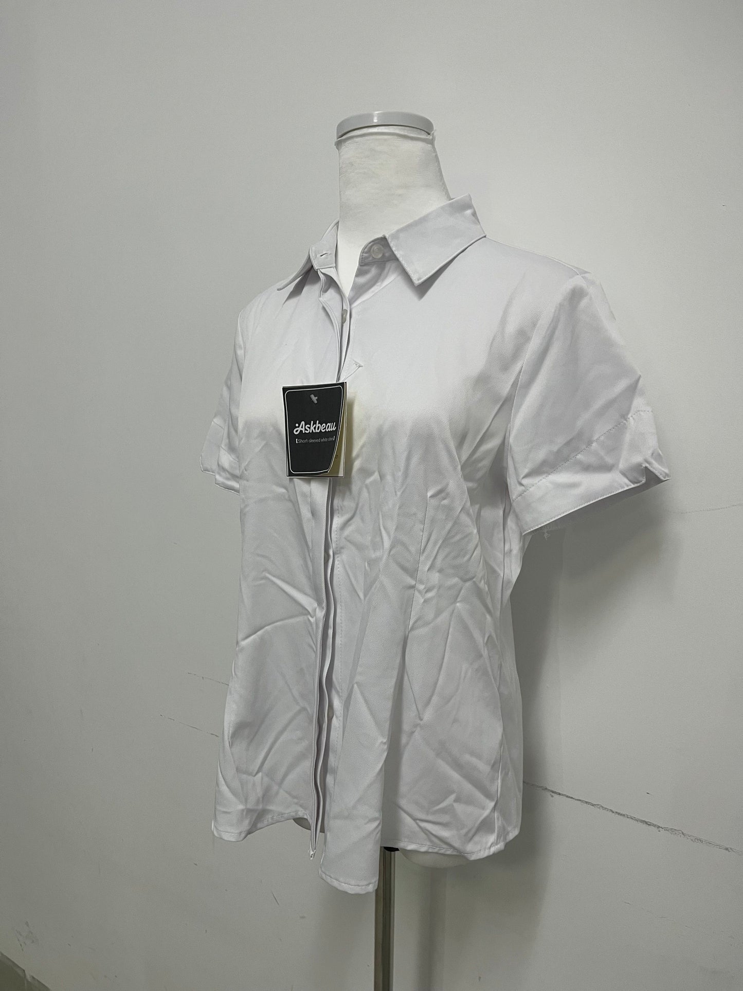 Askbeau Chemises White Short - Sleeve Shirt - Simple, Elegant and Versatile