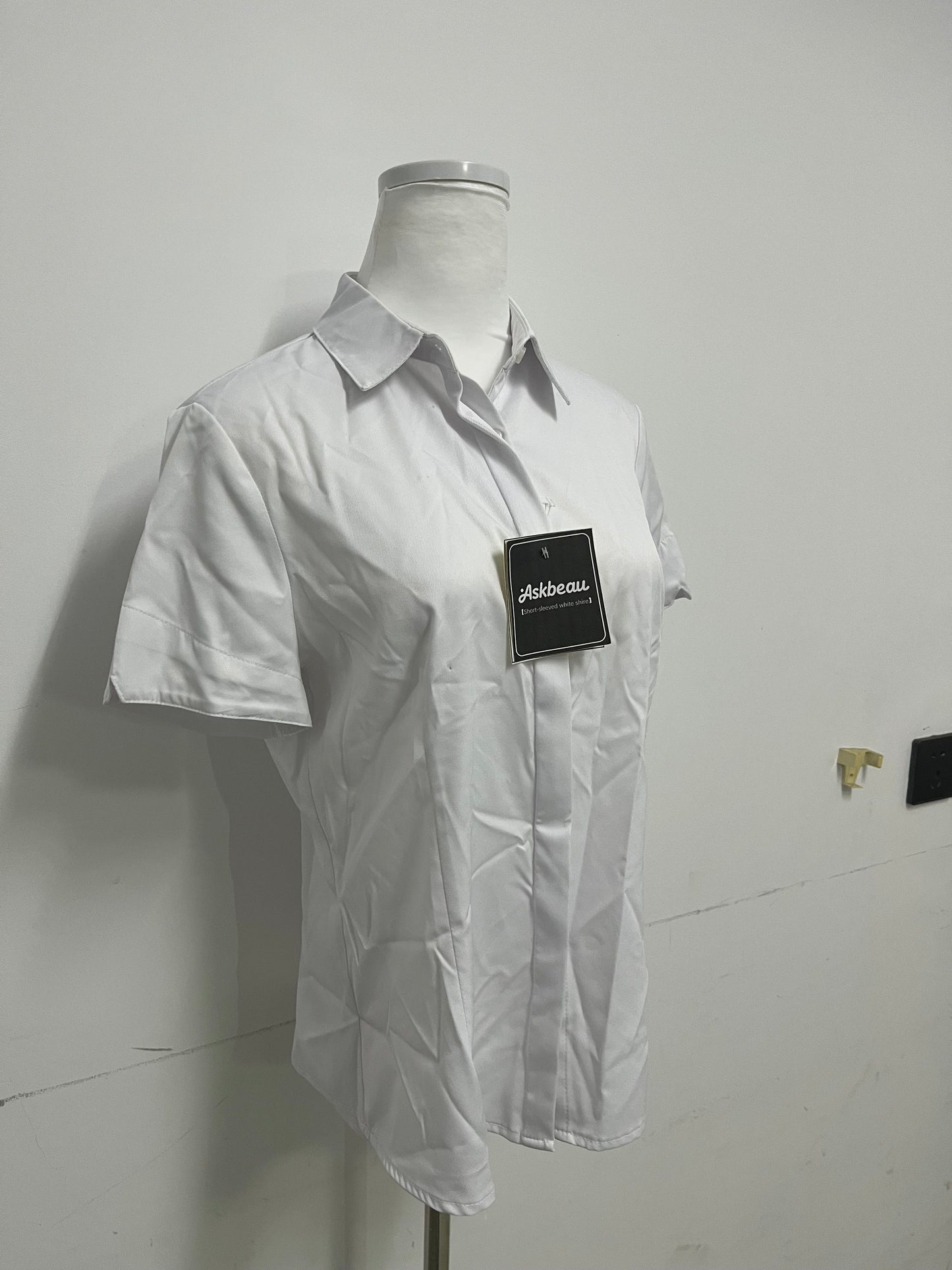 Askbeau Chemises White Short - Sleeve Shirt - Simple, Elegant and Versatile