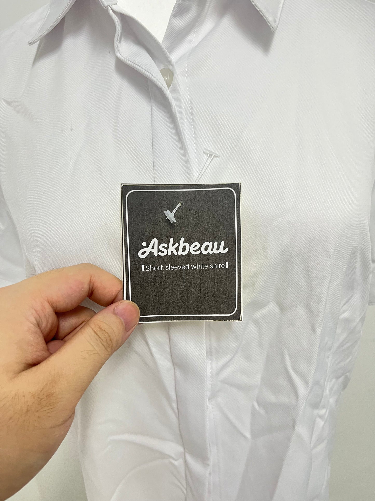 Askbeau Chemises White Short - Sleeve Shirt - Simple, Elegant and Versatile
