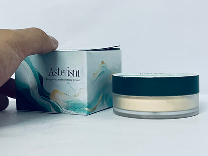 Asterism Loose Setting Powder, Face Powder Makeup & Finishing Powder for Light, Medium & Tan Skin Tones