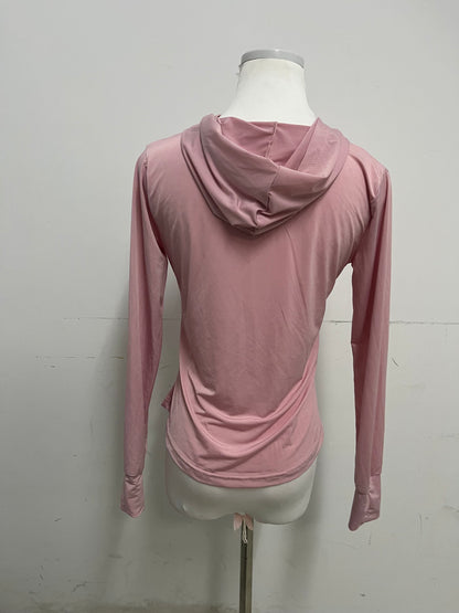 【Athleticday Light Pink Hooded Top】—— Comfort & Style for Daily Movement