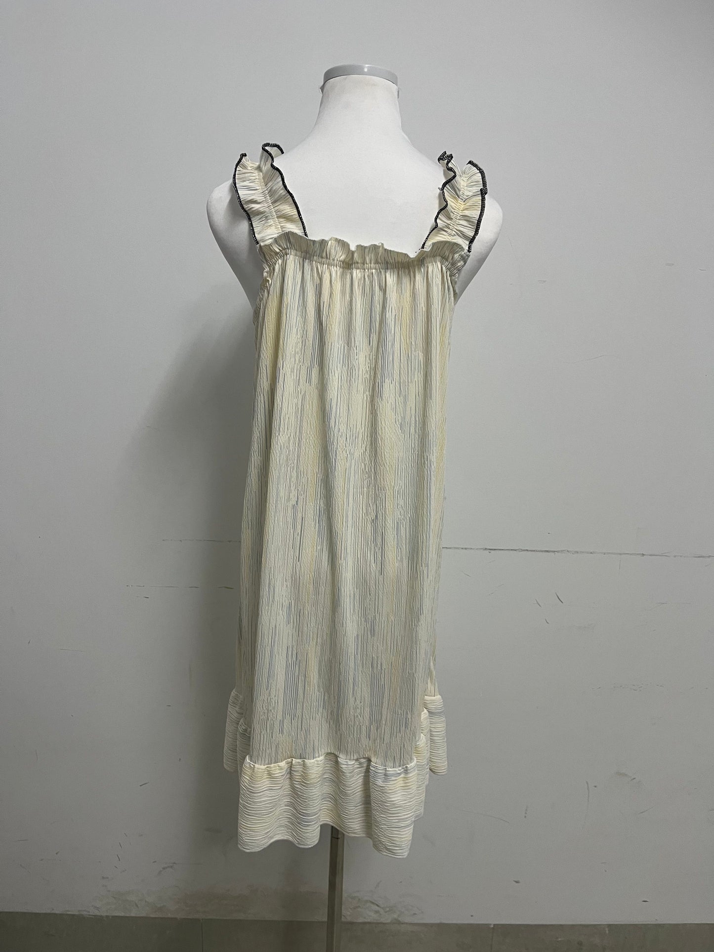 【Athleticday Striped Sleeveless Nightdress】—— Cozy Elegance for Restful Nights