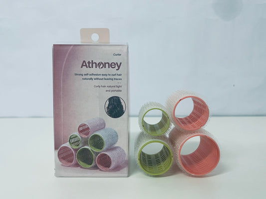 Athoney Self-Adhesive Hair Rollers Damage-Free Tool for Natural Curls