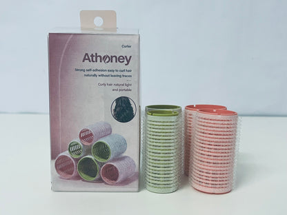 Athoney Self-Adhesive Hair Rollers Damage-Free Tool for Natural Curls
