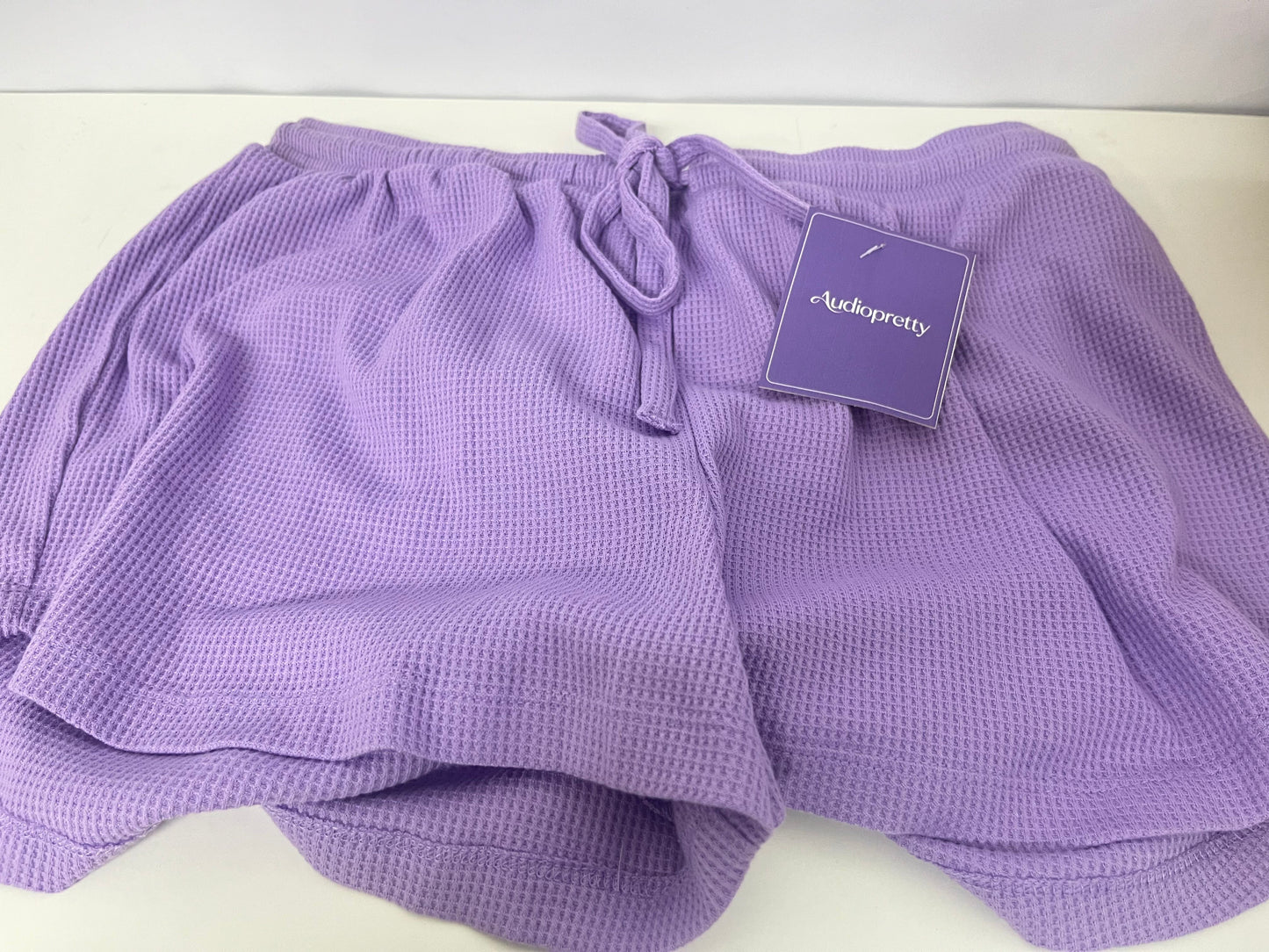 【Audiopretty Lavender Waffle Shorts】—— Comfortable & Stylish Casual Essential