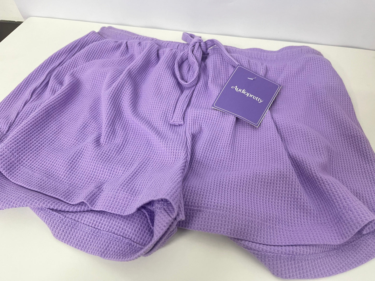 【Audiopretty Lavender Waffle Shorts】—— Comfortable & Stylish Casual Essential