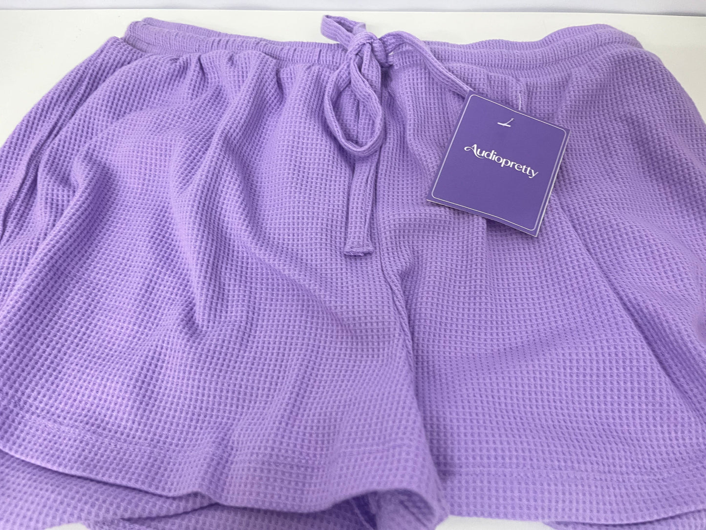 【Audiopretty Lavender Waffle Shorts】—— Comfortable & Stylish Casual Essential