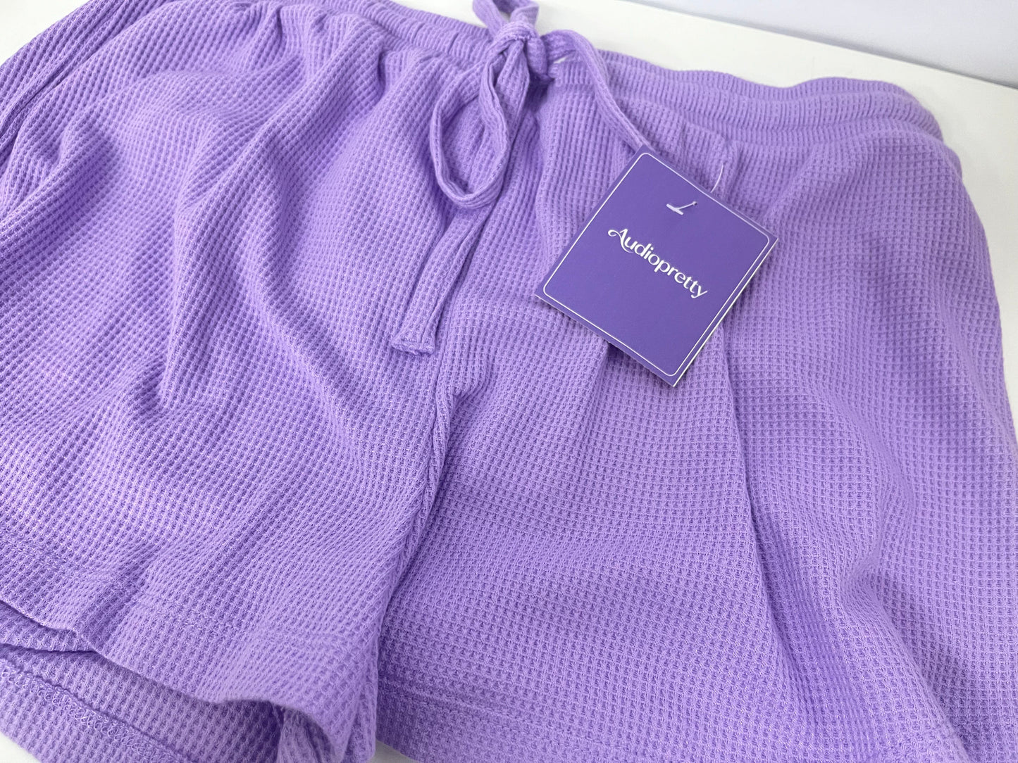 【Audiopretty Lavender Waffle Shorts】—— Comfortable & Stylish Casual Essential