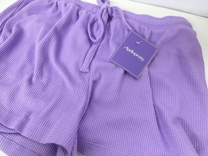 【Audiopretty Lavender Waffle Shorts】—— Comfortable & Stylish Casual Essential