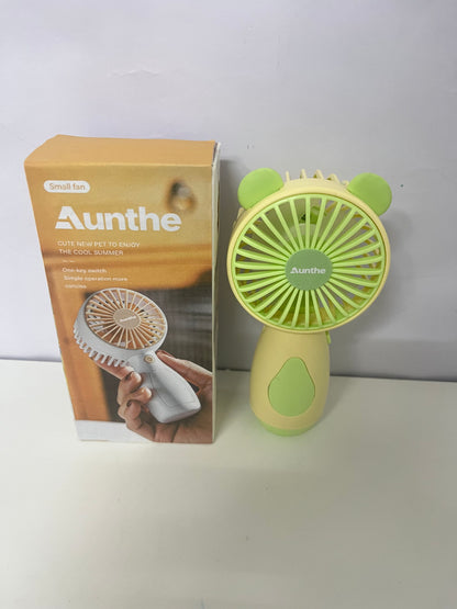 【Aunthe Bear-Ear Handheld Electric Fan】—— Portable Coolness for Summer Days