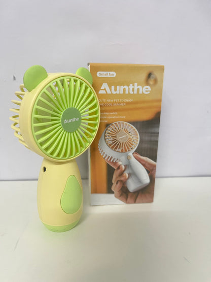 【Aunthe Bear-Ear Handheld Electric Fan】—— Portable Coolness for Summer Days