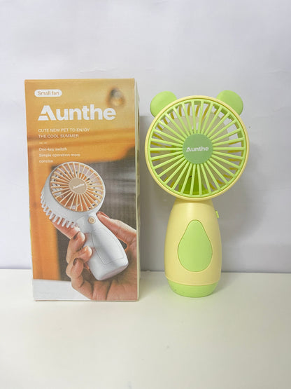 【Aunthe Bear-Ear Handheld Electric Fan】—— Portable Coolness for Summer Days