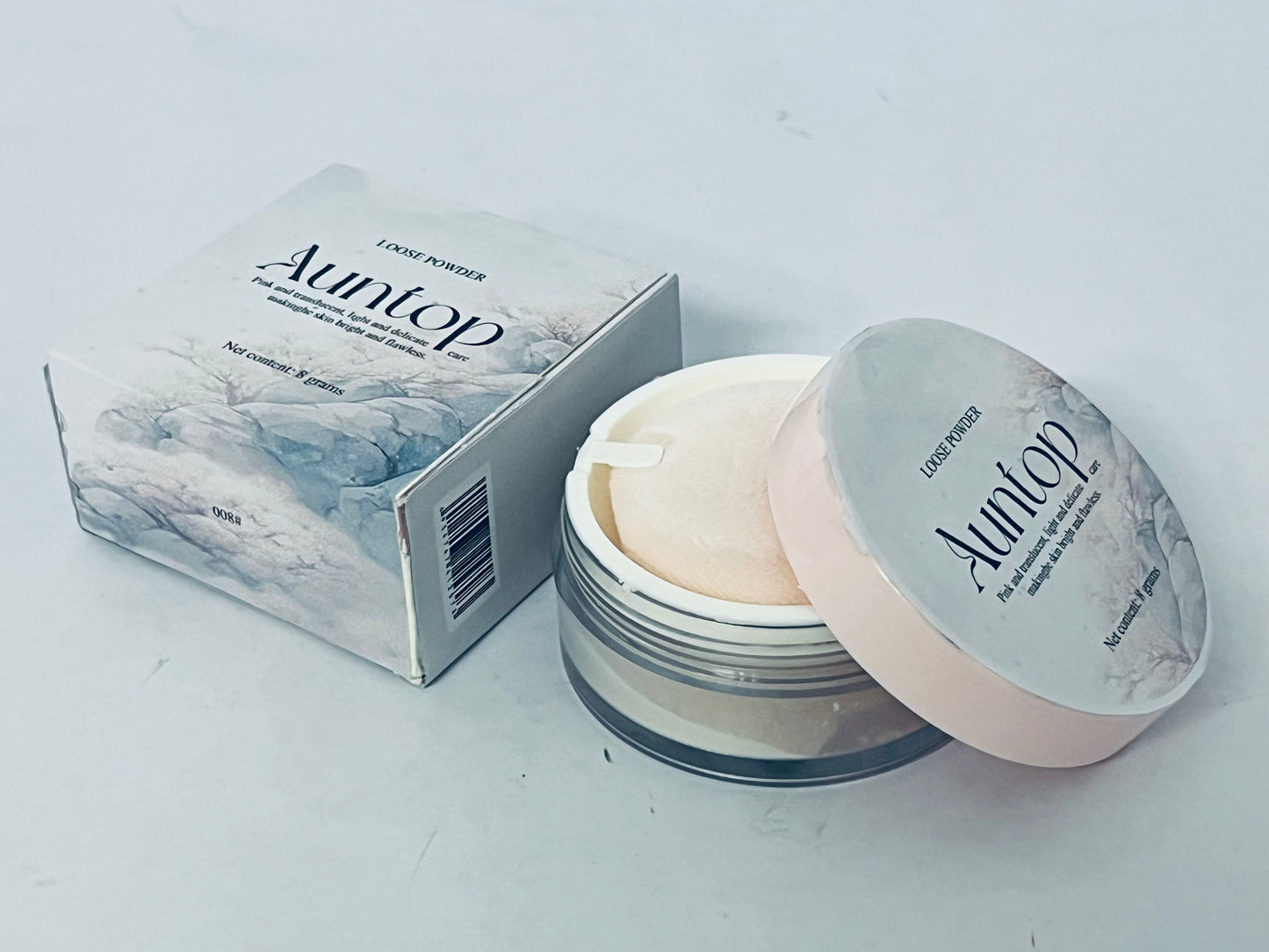 Auntop Loose face Powder Makeup for Face - Talc-Free, Mattifying, Translucent Finish, Oil Control, Crease-Resistant, Perfect for Makeup Setting & Smoothing Pores on Oily Skin