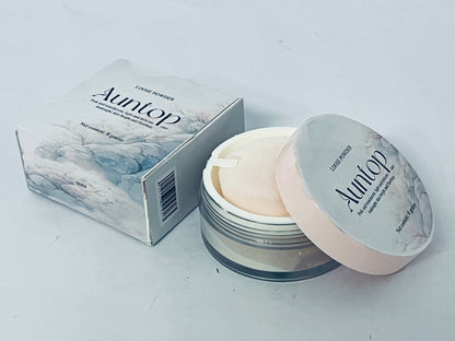 Auntop Loose face Powder Makeup for Face - Talc-Free, Mattifying, Translucent Finish, Oil Control, Crease-Resistant, Perfect for Makeup Setting & Smoothing Pores on Oily Skin