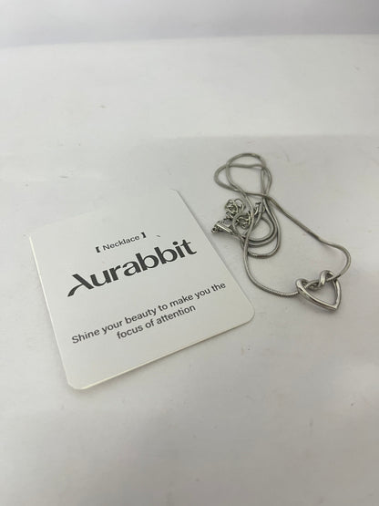 Aurabbit Necklaces Hollow Heart Silver Necklace - Shining Focus on Neck, Elegant Bloom of Charm