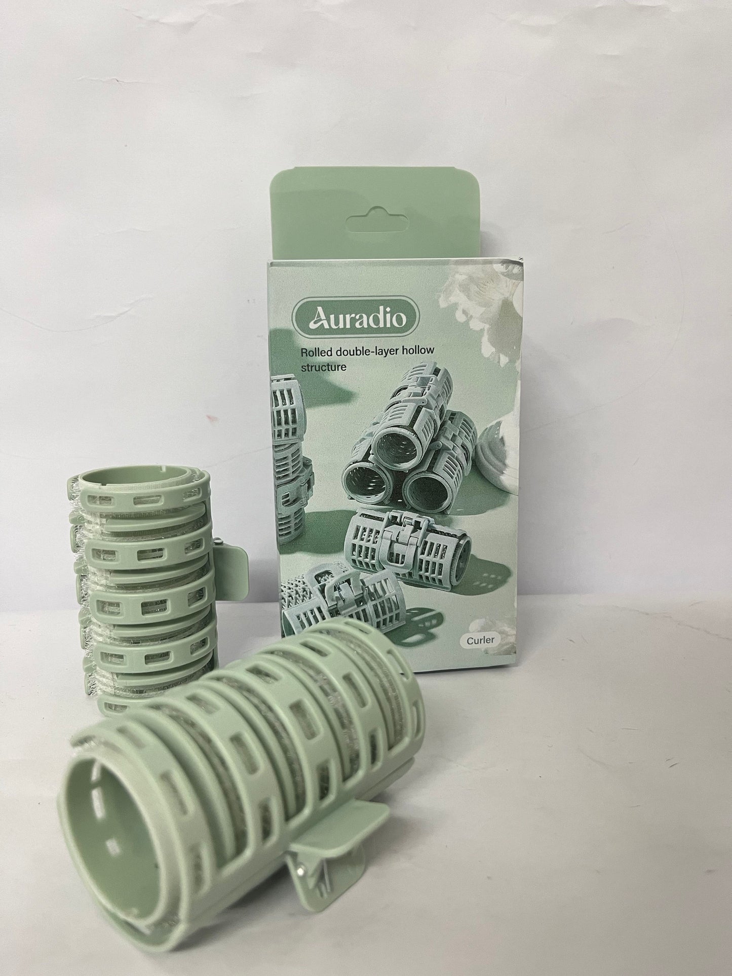 Auradio Non-electric hair rollers Rolled Double-layer Hollow Curler - A Brand Craftsmanship, Heat-free Hair Care and Revolutionary Curling Choice