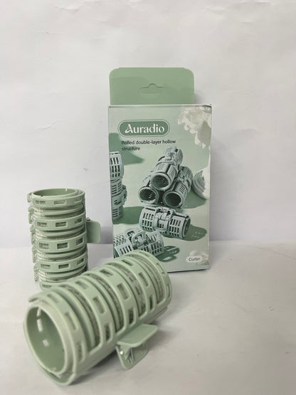 Auradio Non-electric hair rollers Rolled Double-layer Hollow Curler - A Brand Craftsmanship, Heat-free Hair Care and Revolutionary Curling Choice